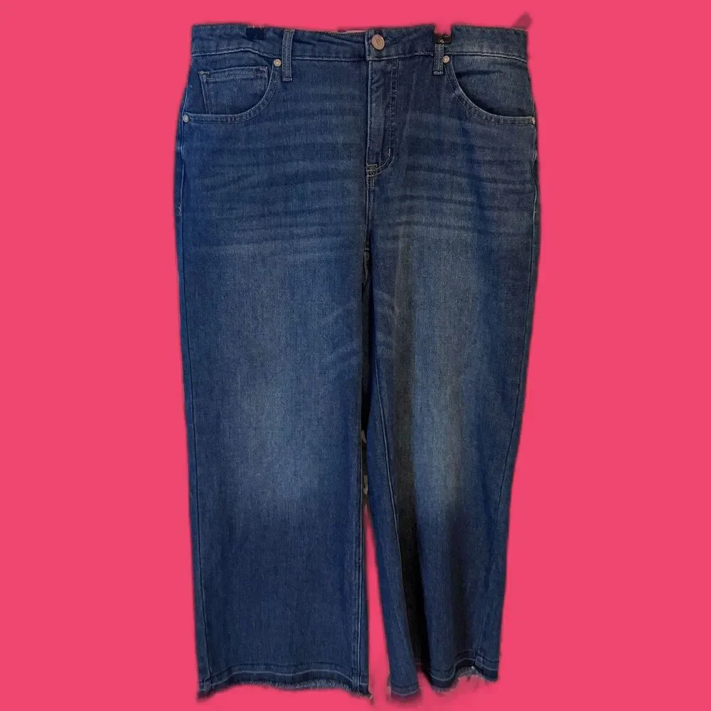 Edited Jeans  Woman Size 6 New With Tags High Rise Wide Leg Crop Jean